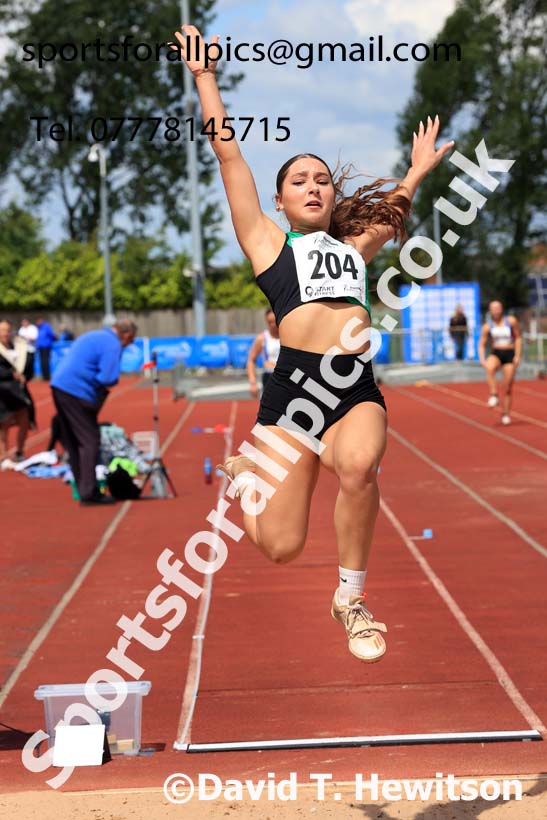 Womens Under-20s long jump, 2024 Northern Senior and Under-20s Track and Field Champs, Middlesbrough.  Photo: David T. Hewitson/Sports for All Pics